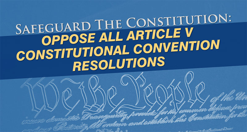 Stop Resolutions Making Application to Congress to call a Constitutional Convention
