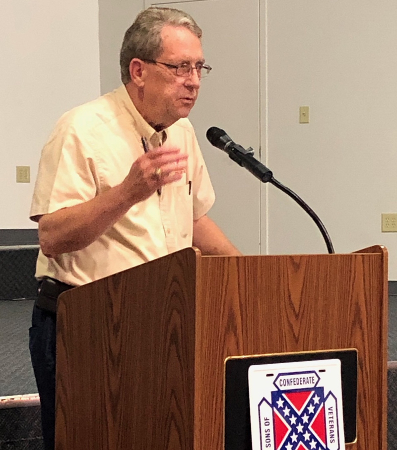 D. Michael Thomas brought a presentation on “Wade Hampton’s Iron Scouts” to members of Greenville's 16th Regiment SC Volunteers, Sons of Confederate Veterans Camp 36.”.