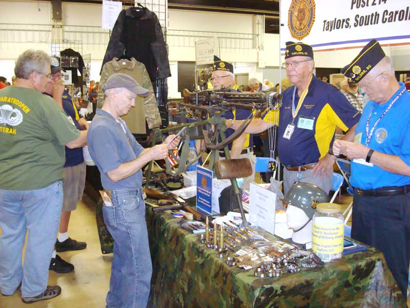 Members of the American Legion Major Rudolf Anderson, Jr. Post 214 at TD Convention Center Gun Show inform the public about the American Legion and The Cecil D. Buchanan Museum of Military History. Post 214 general meeting is held at Lee Road Methodist Church, meal served at 6:00 pm. The History Museum is open Saturday 10 a.m. to 5 p.m.. Sunday 1 p.m. to 5 p.m.