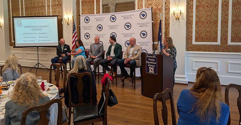 About 100 luncheoners turned out last Monday to hear from members of Greenville County Council
