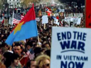 American Antiwar March with Viet Cong Flags