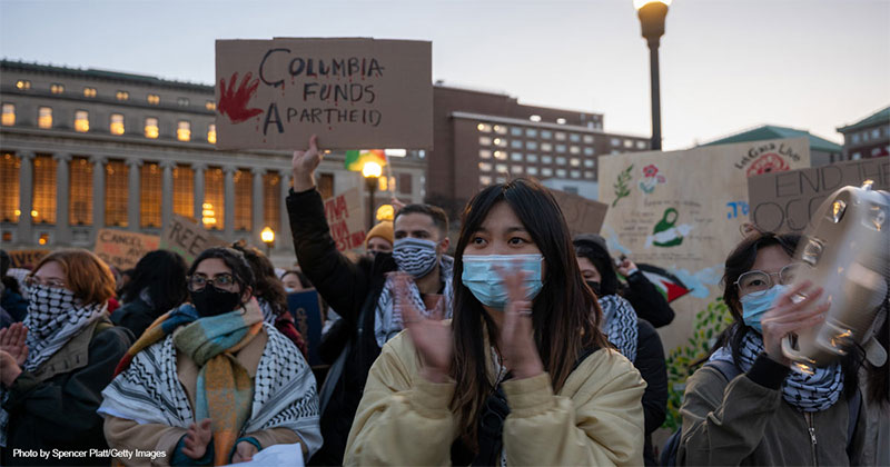 Anti Israel Columbia Students Attempt University Jacking