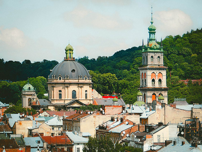 Beautiful Old Lviv Dominican Church