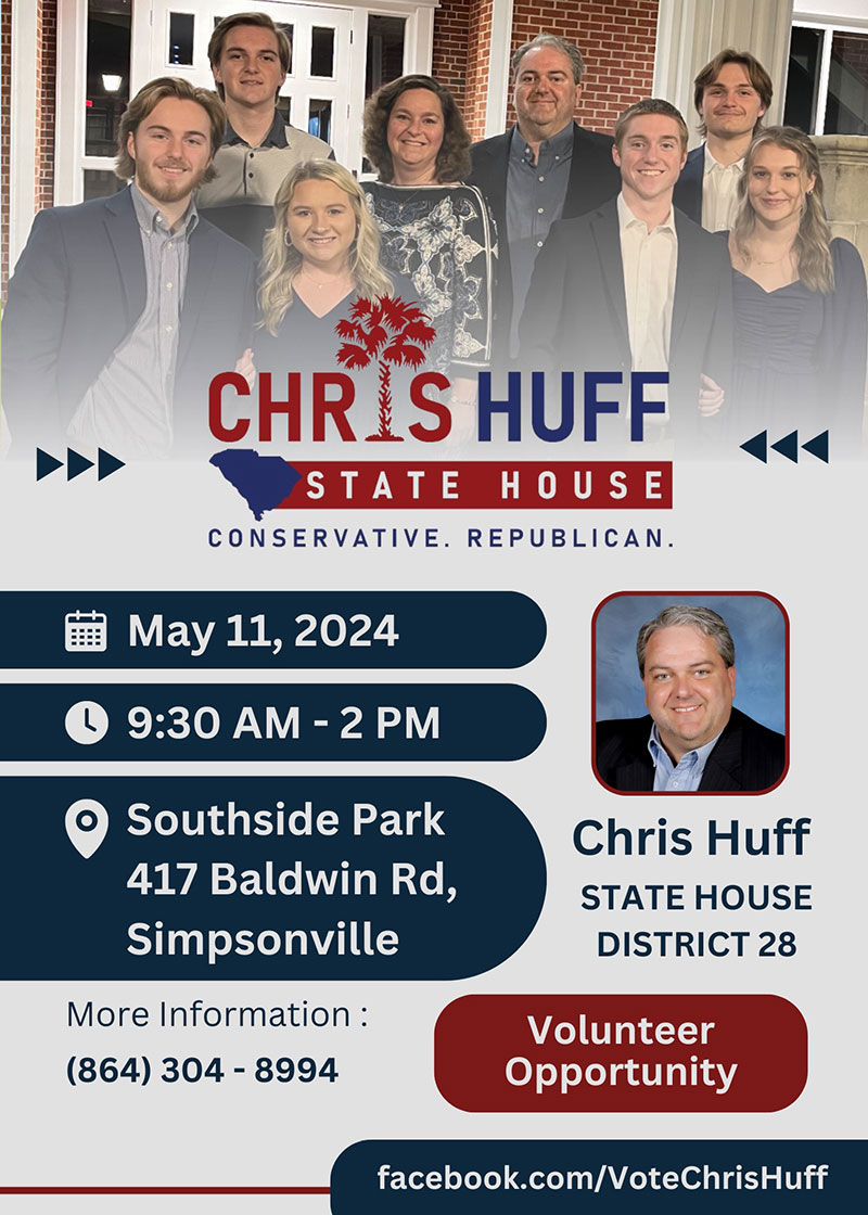 Chris Huff State House May 11 event