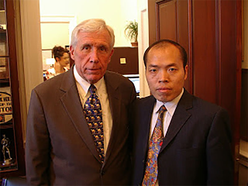 Congressman Frank Wolf and Li Baiguang on a 2016