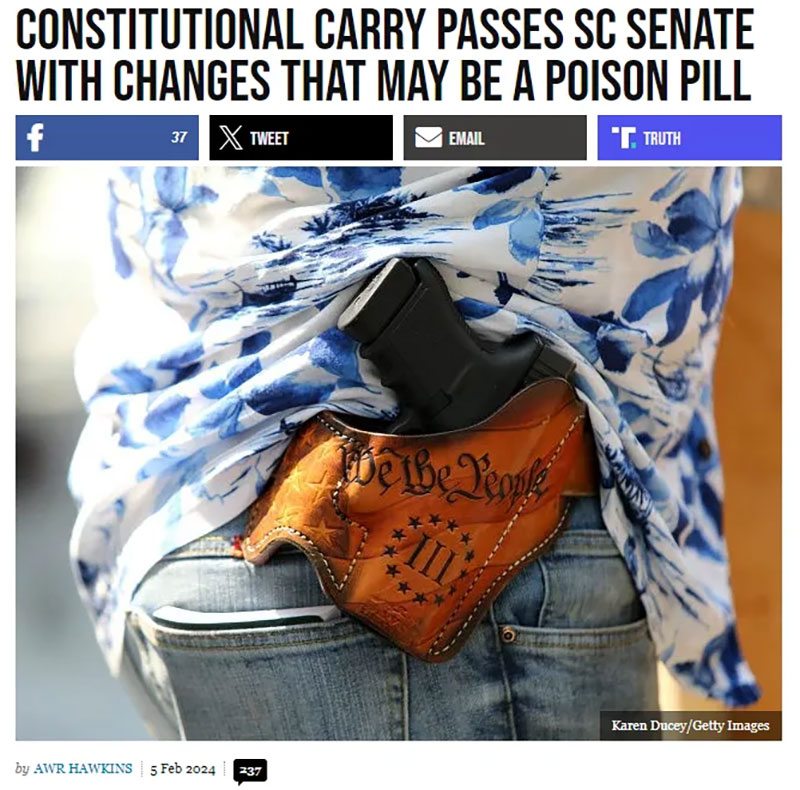 Constitutional Carry Passes SC Senate