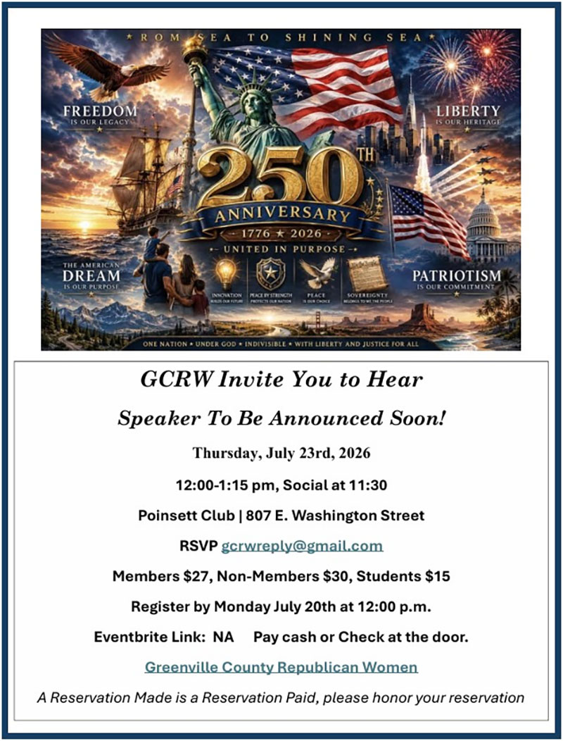 GCRW July 2026 Luncheon