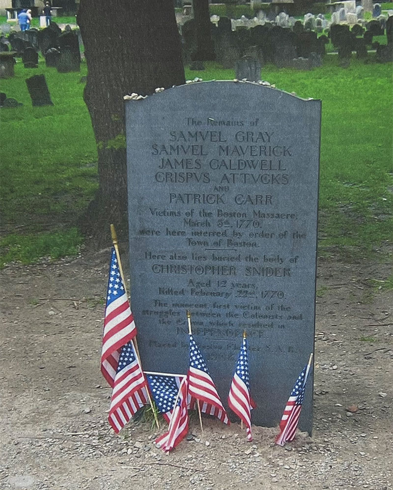 Gave of the Five Victims of the Boston Massacre