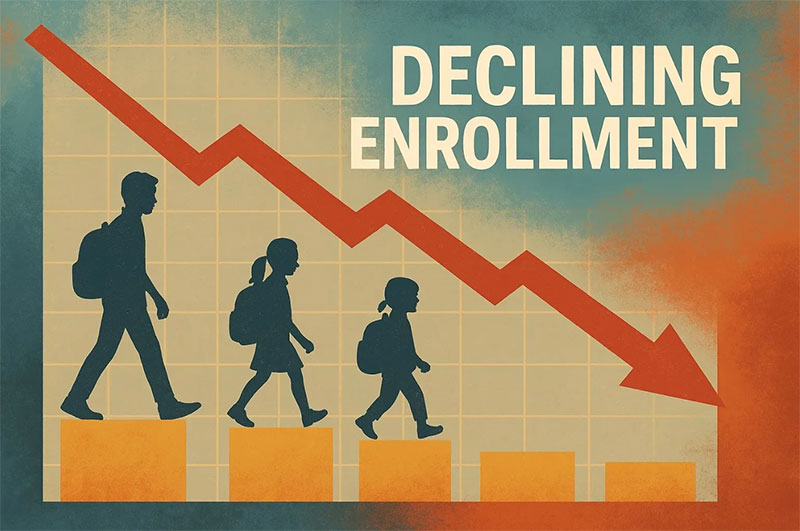 Government schools are losing control as student enrollment plummets