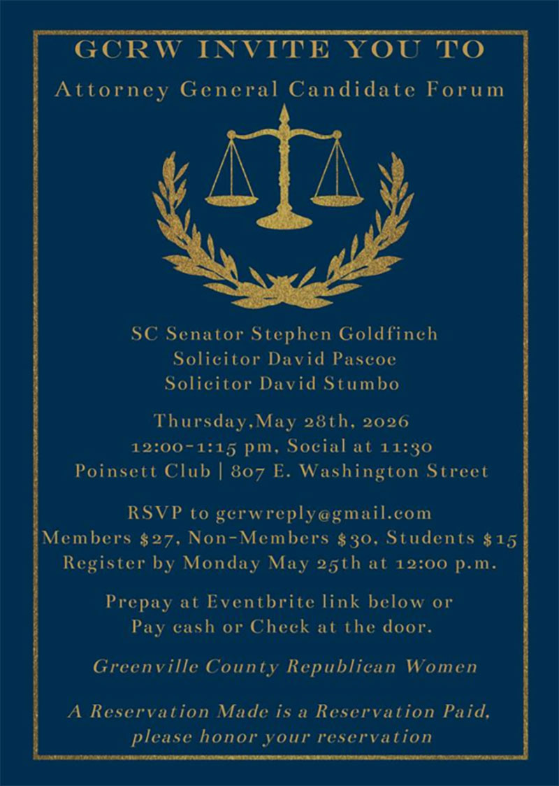 Greenville Republican Womens AG Luncheon May 2026