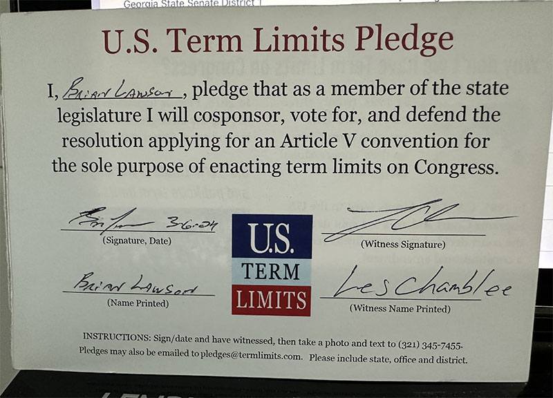 Lawsons signed pledge