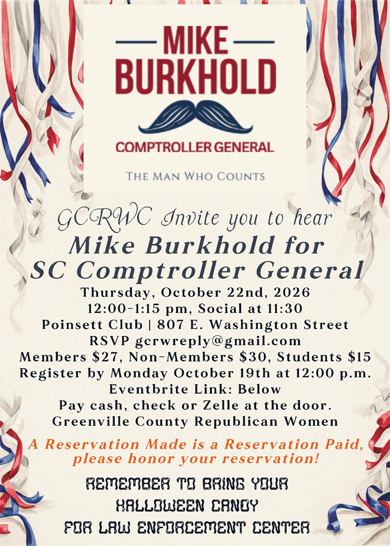 Mike Burkhold for Comptroller General GCRW Luncheon
