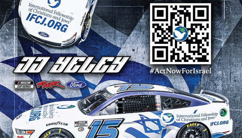 NASCAR Driver JJ Yeley Joins Forces To Race To Support Israel
