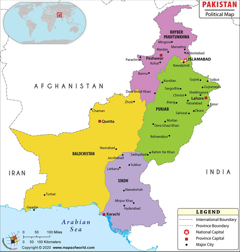 Pakistan Political Map