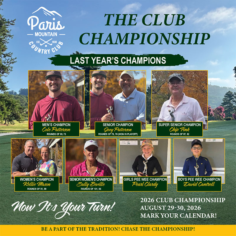 Paris Mountain Country Club The Club Championship