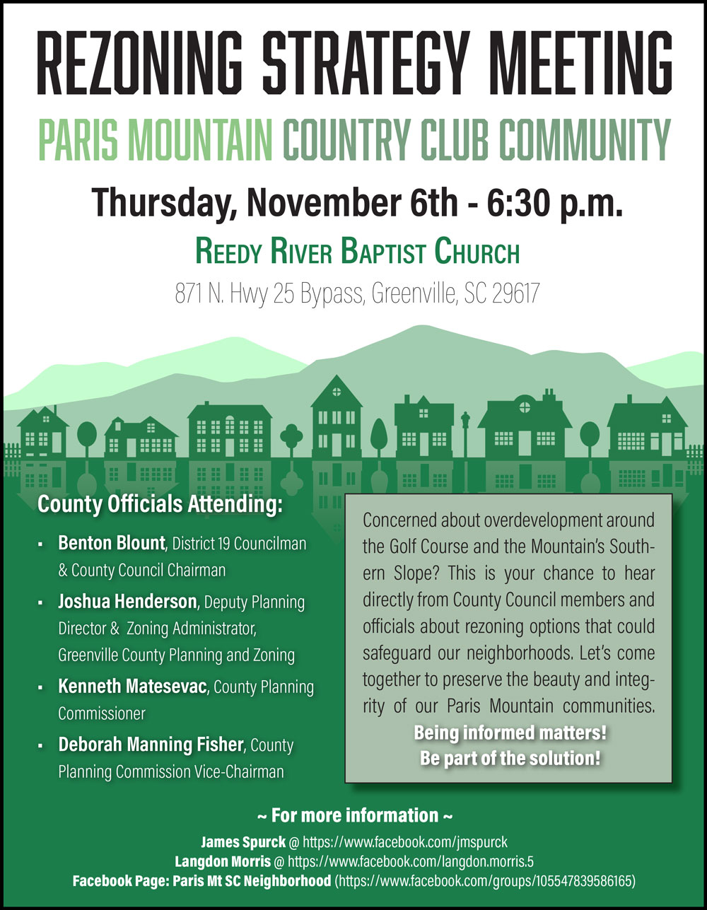 Paris Mtn Rezoning Strategy Meeting Flyer Full Color Bleed