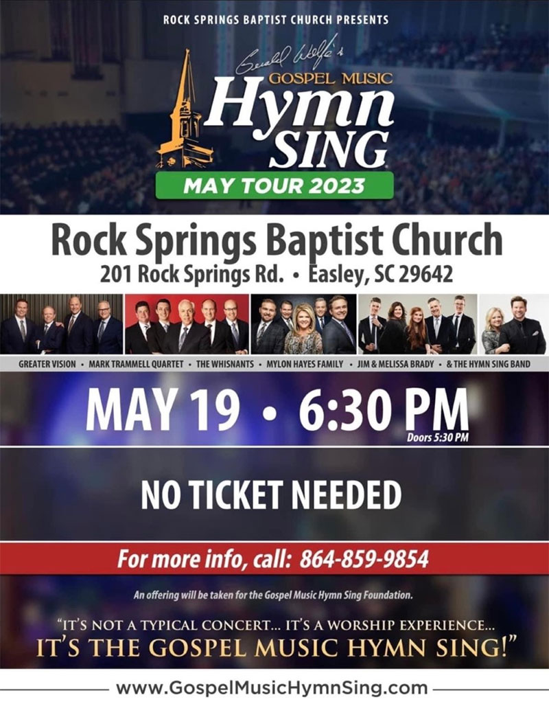 Rock Springs Baptist Gospel Hymn Sing 2023 Event