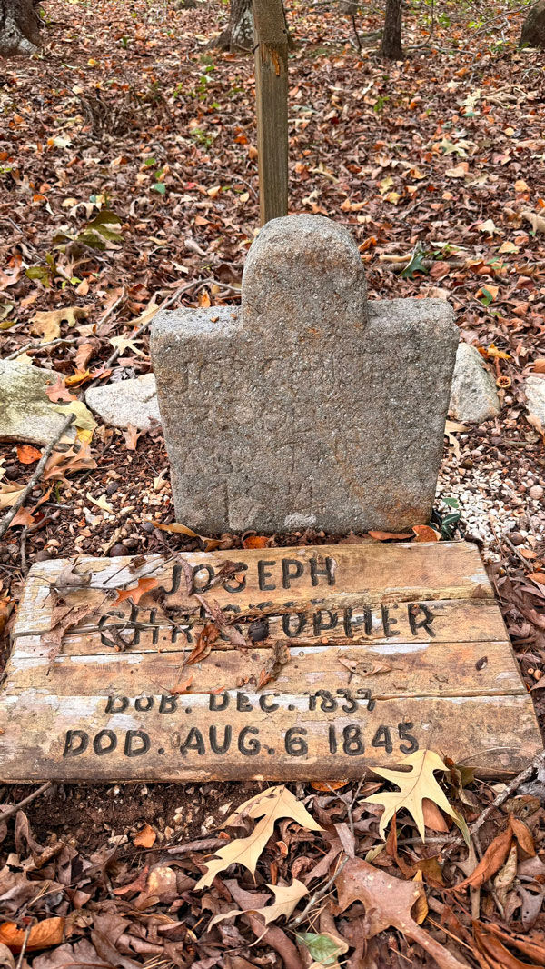 Springfield Cemetery 11 Year old Joseph Christophers Grave