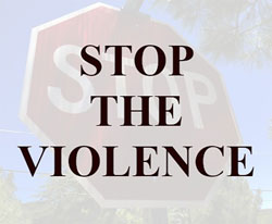 Stop the Violence Stop Sign