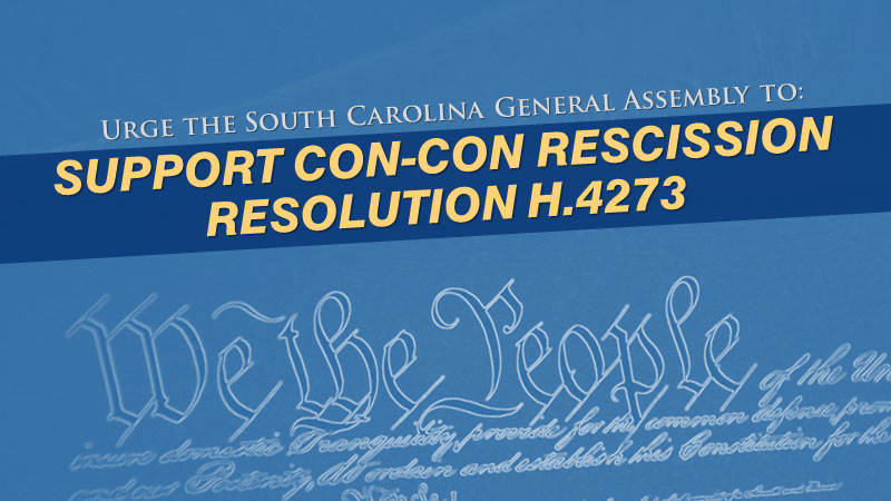 Support South Carolina Con Con Rescission Resolution H4273