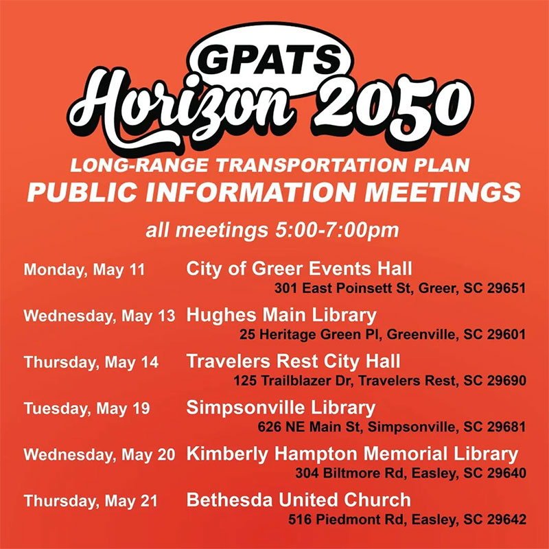 Your Voice Matters on the Future of Transportation in Greenville County