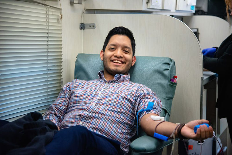 Student Donates Blood