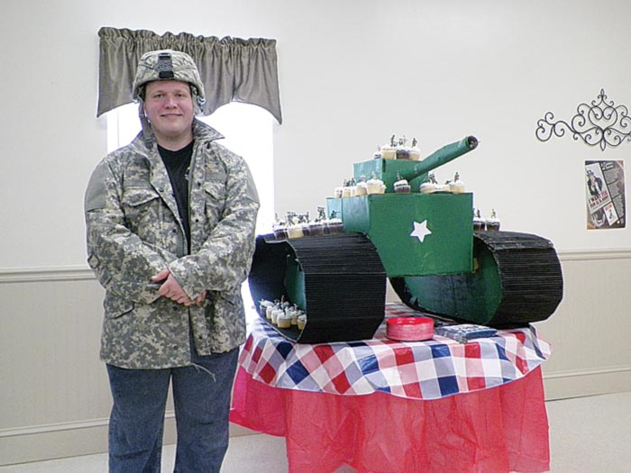 Anthony Dorsey, a member of Freedom Baptist Church in Berea, graduated last week from Tabernacle Christian School. He celebrated his achievement on Saturday with a military-themed party.