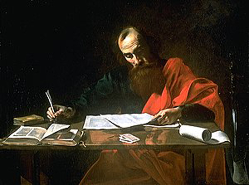 The Apostle Paul (circa 5 AD  to 67 AD) Christian martyr and prolific contributor to New Testament. Painting attributed to Valentin de Bologne, 17th century
