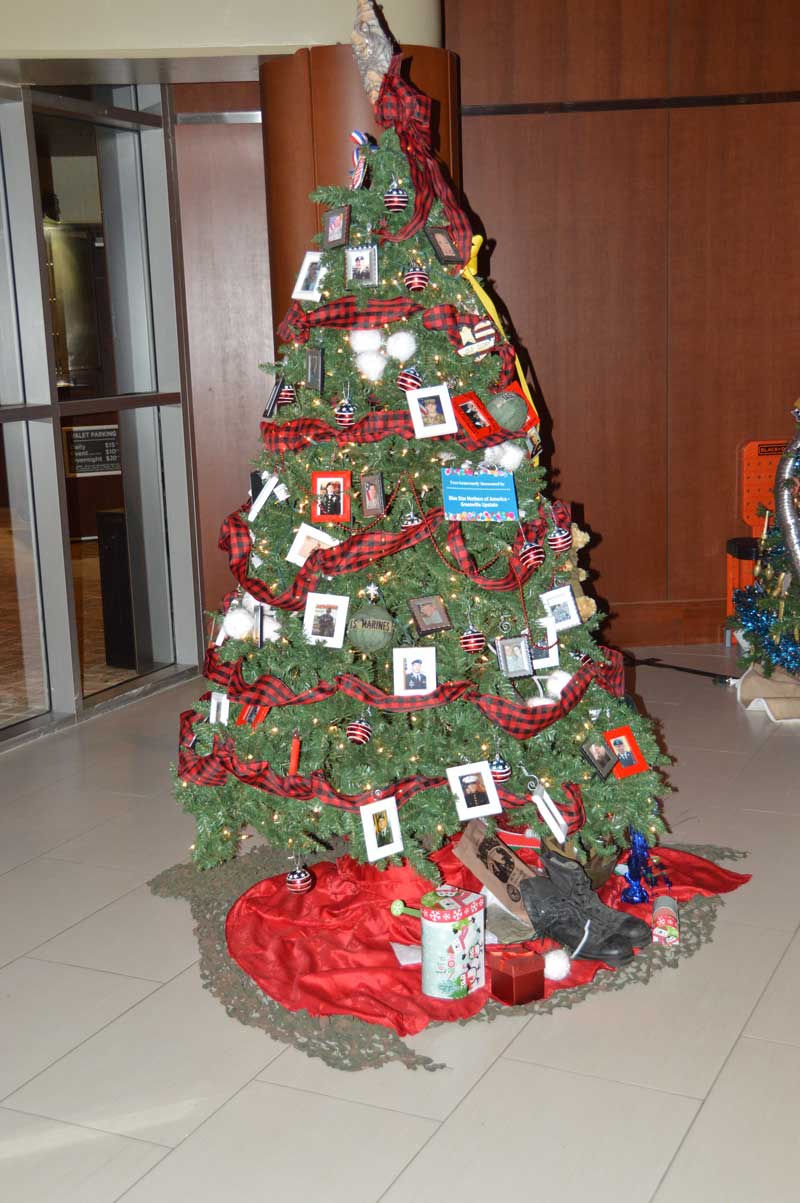 Christmas Tree graciously decorated by Blue Star Mothers of America - Greenville Upstate.
