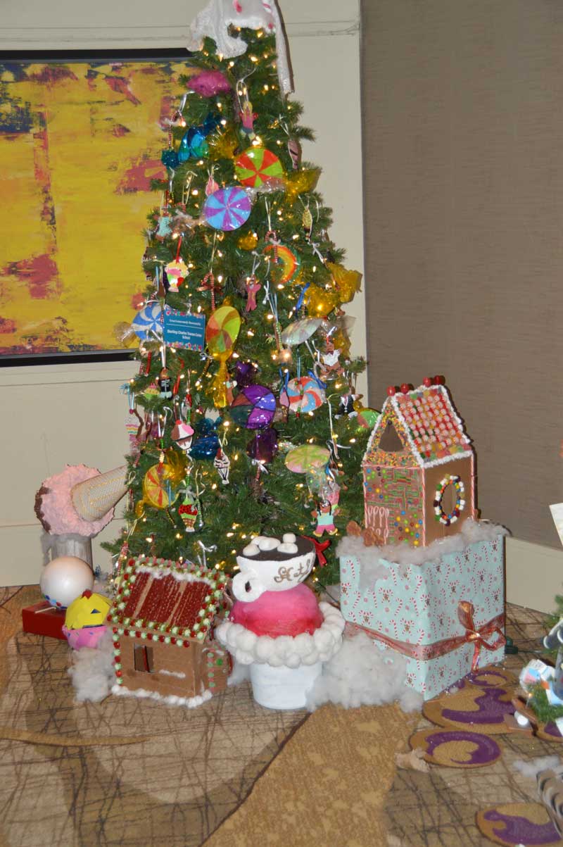 Christmas Tree graciously decorated by Sterling Charles Townes Center School.