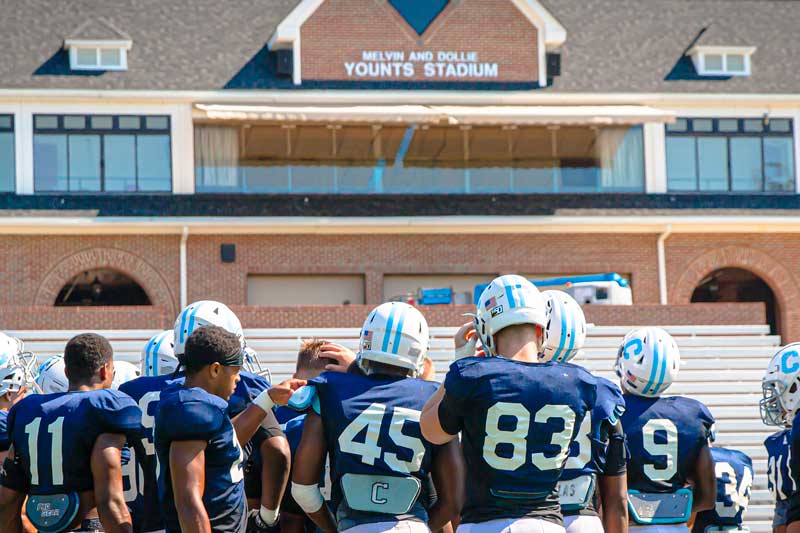 The Citadel football team practiced on NGU fields because of the mandatory evacuation order by SC Governor Henry McMaster for coastal counties on September 2.  