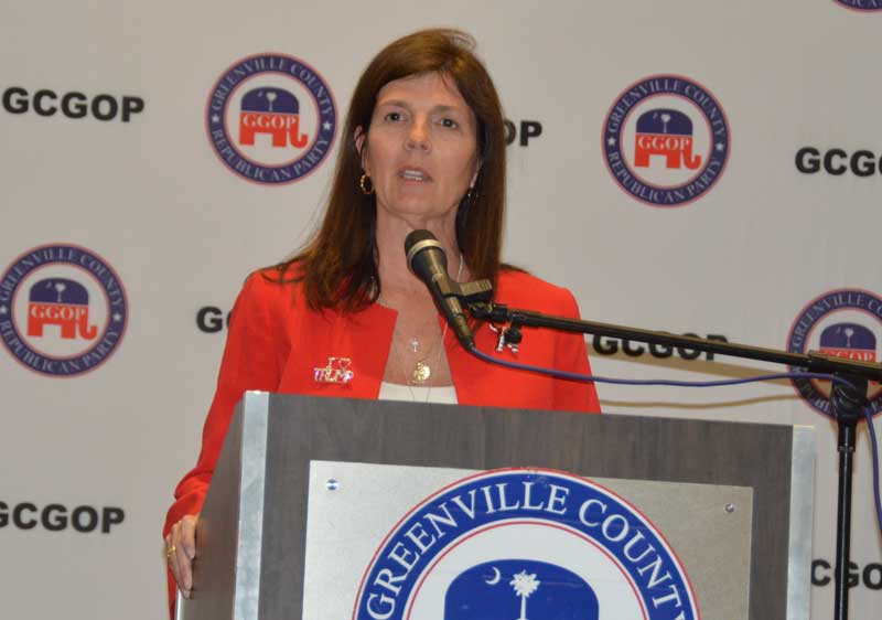 South Carolina Lt. Governor Pamela Evette spoke on behalf of Gov. Henry McMaster. - Photo by Gilbert Scales
