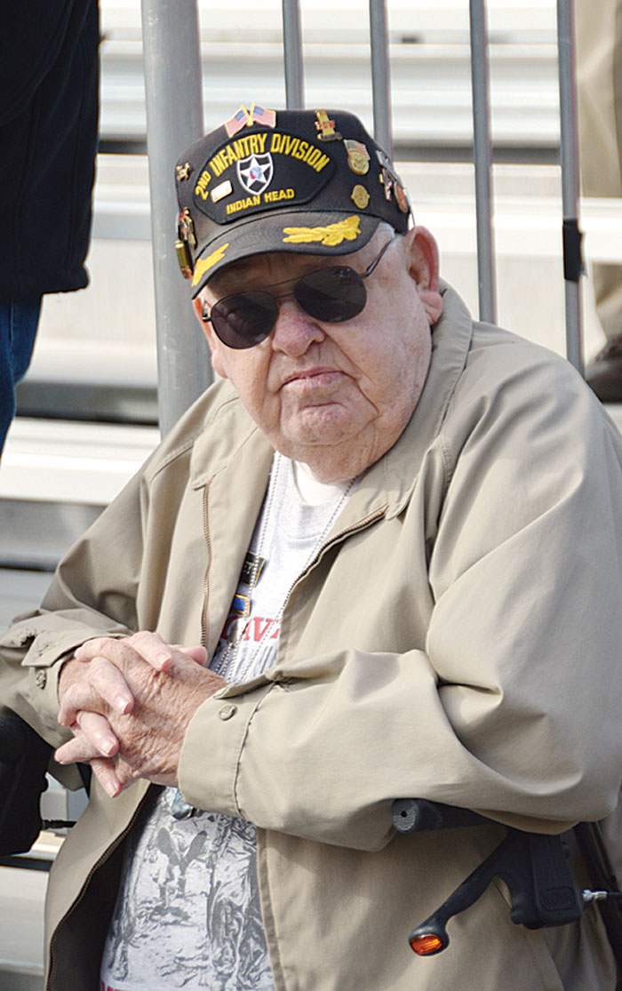 Korean War Veteran and former POW Frank Tooley, a member of American Legion Major Rudolf Anderson, Jr. Post 214, attended the Veteran Ceremonies at Greenville County Square on Veterans Day. See more photos on page 2.