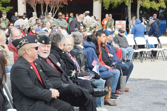 Large crowd attended the “2017 Thanking All Our Veterans” Celebration at Greenville County Square on Veterans Day.