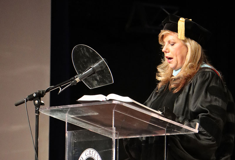 Dr. Tawana Scott, NGU’s associate vice president for adult and graduate academic services, was the keynote speaker for NGU's graduate school and online undergraduate December commencement on Friday, Dec. 11.