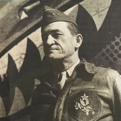 General Clair Chennault (1890-1958), as he appeared when he commanded the "1st American Volunteer Group" - The famous "Flying Tigers" in China, 1937-1942. His nickname was "Old Leather Face.