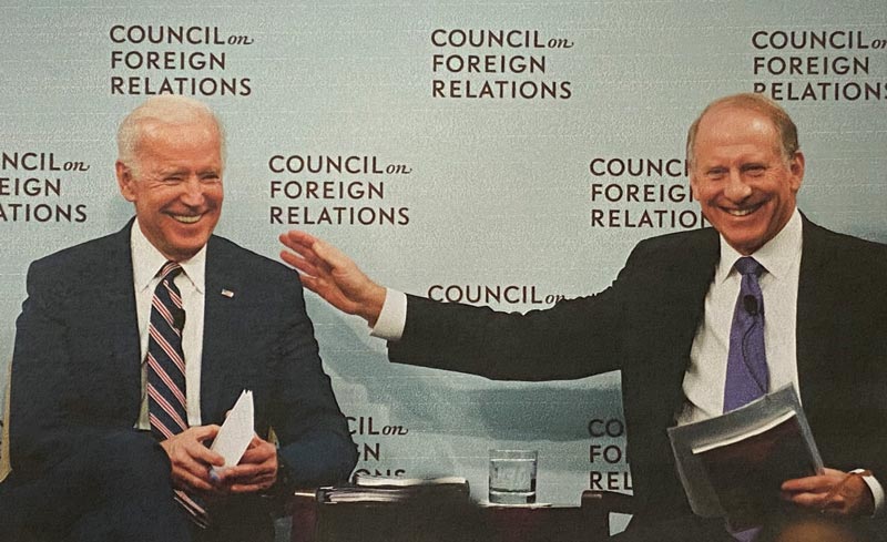 On Jan. 25, 2018, then former VP Joe Biden meets with CFR President Richard Haass at CFR Headquarters in New York City.