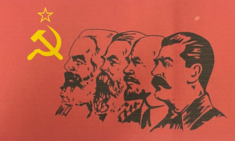 Kark Marx, Fredrick Engles, Vladimir Lenin and Joseph Stalin - the Patron Saints of the Klan of new Bolsheviks of the U.S.A. (formerly the Democrat Party).
