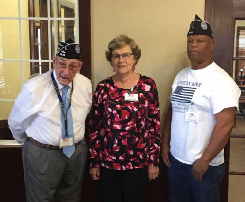 Left to Right:  Lew Perry, President, Cynthia Perry, associate member, Secretary/Treasurer, Ulish Givance, 2nd Vice president. Not pictured, due to illness, Jerry Lunsford 1st Vice President.