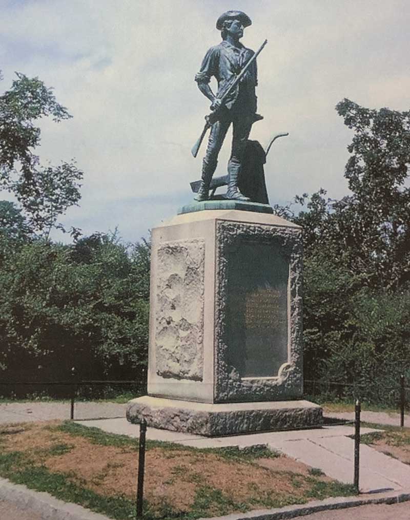 Minuteman Memorial by Daniel French erected 1875 at Old North Bridge, Concord, Mass.
