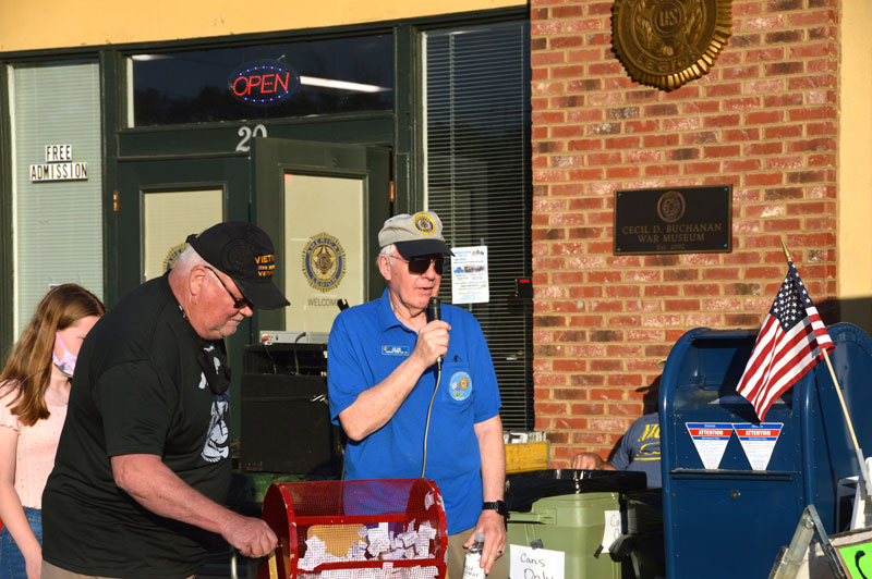 Post 214 Commander Jack Dorn thanks all who come out to the Post Car Show.