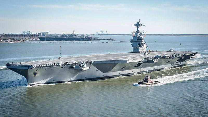 USS Gerald R. Ford CVN-78, Newest  active U.S nuclear supercarrier. May God bless America! 